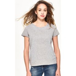 Gładki T-shirt - Jasny szar. Szare t-shirty damskie marki Sinsay, s. Za 19,99 zł.