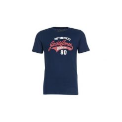 T-shirty z krótkim rękawem Jack Jones JJELOGO. Niebieskie t-shirty męskie Jack & Jones, s, bez wzorów, bez kołnierzyka, krótkie. Za 41,30 zł.