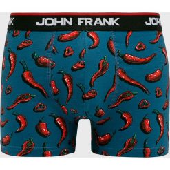 John Frank - Bokserki. Niebieskie bokserki męskie John Frank, bez wzorów, z elastanu. Za 49,90 zł.