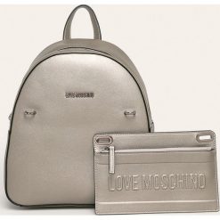 Love Moschino - Plecak. Szare plecaki damskie Love Moschino, bez wzorów, z materiału. W wyprzedaży za 679,90 zł.
