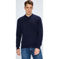 Tommy Hilfiger - Kardigan. Niebieskie kardigany damskie marki TOMMY HILFIGER, xl, z bawełny, z okrągłym kołnierzem. W wyprzedaży za 399,90 zł.