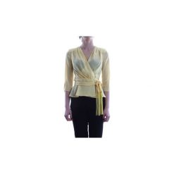 Bluzki Elisabetta Franchi CA07681E2. Żółte bluzki damskie Elisabetta Franchi, bez wzorów, bez kołnierzyka, bez rękawów. W wyprzedaży za 239,83 zł.