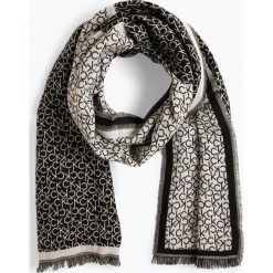 Calvin Klein - Szalik damski, czarny. Czarne szaliki damskie Calvin Klein, z napisami. Za 279,95 zł.