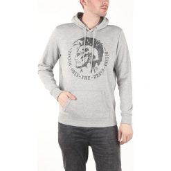 Diesel S-Agnes-New Bluza Szary. Szare bluzy męskie Diesel, s, z haftami, z bawełny, bez kołnierzyka, bez rękawów, bez kaptura. Za 233,95 zł.