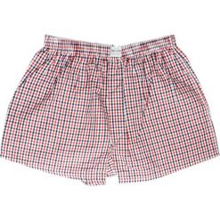 Luźne Męskie Bokserki - 100% Delikatna Bawełna, Czarno-Czerwona Kratka, Pako Jeans MAJBPJNSLUZNE63. Czerwone majtki męskie w kratkę, z bawełny. Za 24,00 zł.
