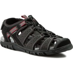 Sandały GEOX - U S Strada B U6224B 00050 C9999 Czarny. Czarne sandały męskie skórzane Geox. W wyprzedaży za 239,00 zł.