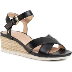Espadryle GEOX - D Ischia Corda C D02HHC 00085 C9999 Black. Czarne espadryle damskie Geox, bez wzorów, ze skóry, bez obcasa, na obcasie. W wyprzedaży za 209,00 zł.