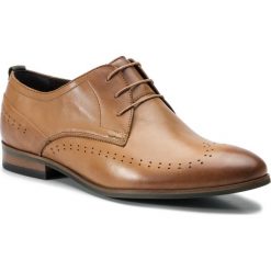 Półbuty KAZAR - Cibran 37166-01-02 Brown. Pomarańczowe buty wizytowe męskie Kazar, ze skóry, bez zapięcia. W wyprzedaży za 329,00 zł.