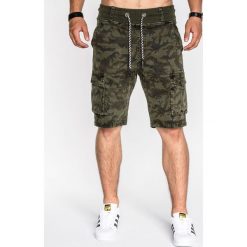 KRÓTKIE SPODENKI MĘSKIE BOJÓWKI P527 - MORO. Czarne spodenki i szorty męskie Ombre Clothing, s, moro, z bawełny, krótkie. Za 59,00 zł.