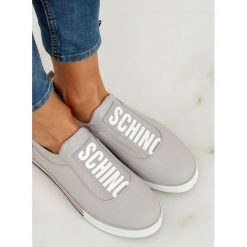 Trampki damskie szare. Szare buty sportowe damskie FunKee.pl, bez wzorów, z tkaniny, sportowe. Za 95,99 zł.