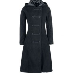 Płaszcze damskie pastelowe: Gothicana by EMP Dark Fleece Coat Płaszcz damski czarny