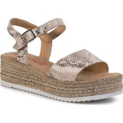 Sandały S.OLIVER - 5-28216-24 Snake 476. Szare klapki damskie S.Oliver, bez wzorów, ze skóry, bez obcasa, na obcasie. Za 239,00 zł.
