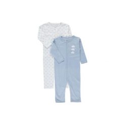 Name it Boys Śpioszki 2 szt. cashmere blue - niebieski. Niebieskie śpiochy niemowlęce marki Name it, z bawełny. Za 63,00 zł.