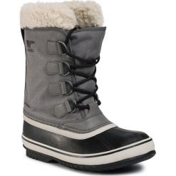 Śniegowce SOREL - Winter Carnival NL3483 Quarry/Black 052. Szare kozaki damskie Sorel, z gumy, bez zapięcia. Za 549,00 zł.