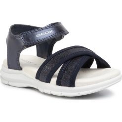 Sandały GEOX - J S. Sukie J020VB ONFEW C4002 M Navy. Niebieskie sandały dziewczęce Geox, ze skóry ekologicznej, bez zapięcia. Za 219,00 zł.