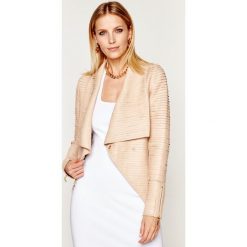 Kurtka skórzana Marciano Guess Labm Gloving 0GG290 7167Z. Brązowe kurtki damskie MARCIANO GUESS, s, z aplikacjami, bez kaptura. W wyprzedaży za 1079,00 zł.