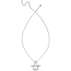 Łańcuszek z kryształami Swarovskiego® bonprix srebrny kolor rodowany. Szare łańcuszki damskie marki bonprix, srebrne. Za 37,99 zł.