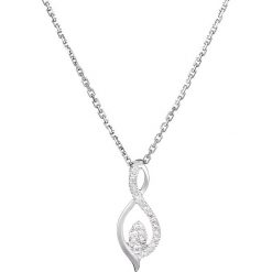 Złoty naszyjnik z diamentową zawieszką. Szare naszyjniki damskie Diamond & Co, z diamentem, złote. W wyprzedaży za 395,95 zł.