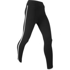 Legginsy sportowe ze stretchem, dł. 7/8, Level 1 bonprix czarny. Czarne legginsy we wzory marki bonprix, na fitness i siłownię. Za 49,99 zł.