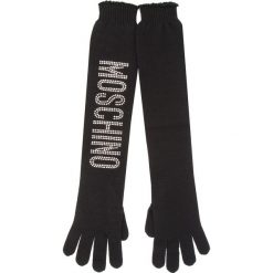 Rękawiczki Damskie MOSCHINO - 65129 M1866 016. Czarne rękawiczki damskie MOSCHINO, z wełny. W wyprzedaży za 469,00 zł.