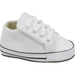 Converse Chuck Taylor All Star Cribster 865157C buty sportowe, trampki uniseks białe 18. Białe buciki niemowlęce Converse, z tkaniny, bez zapięcia. W wyprzedaży za 109,99 zł.