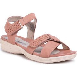 Sandały COMFORT BASIC - 44897 Nude. Różowe klapki damskie Comfort Basic, bez wzorów, ze skóry ekologicznej, bez obcasa. Za 169,00 zł.