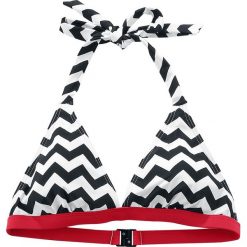 Stroje dwuczęściowe damskie: Banned Black Coffee Top Bikini – góra czarny/biały