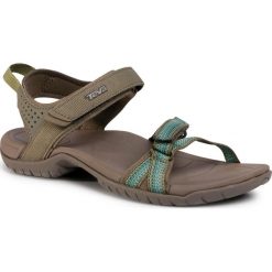 Sandały TEVA - Verra 1006263 Abol. Zielone klapki damskie Teva, bez wzorów, ze skóry ekologicznej, sportowe, bez obcasa, bez zapięcia, outdoorowe. Za 299,00 zł.