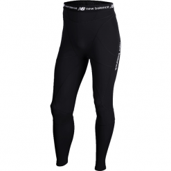 Spodnie kompresyjne - MP710138BK. Czarne spodnie męskie New Balance, na jesień, s, bez wzorów, z poliesteru, sportowe. W wyprzedaży za 129,99 zł.