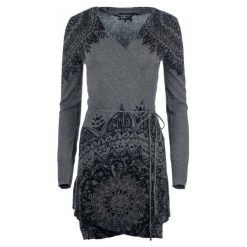 Desigual sweter damski Electra M szary. Szare swetry damskie Desigual, m, bez wzorów, bez rękawów, bez kaptura. W wyprzedaży za 237,00 zł.