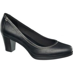 Czółenka damskie Graceland czarne. Czarne buty ślubne damskie marki Graceland, ze skóry, na obcasie. Za 69,90 zł.