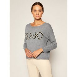 Sweter Liu Jo MF0085 MA14G. Szare swetry damskie Liu Jo, xl, bez wzorów, klasyczne, bez rękawów, bez kaptura. Za 699,00 zł.