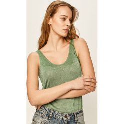 Answear - Top. Czarne bluzki damskie ANSWEAR, s, bez wzorów, z elastanu, z okrągłym kołnierzem. W wyprzedaży za 79,90 zł.