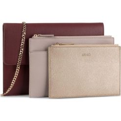 Torebka LIU JO - Triple Flat Pouch A69012 E0087 Dark Red 91530. Różowe torebki klasyczne damskie Liu Jo, bez wzorów, ze skóry ekologicznej, klasyczne, bez dodatków. Za 429,00 zł.