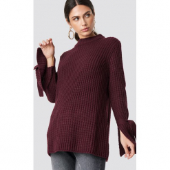 Rut&Circle Sweter Samira Knot Knit - Purple. Fioletowe swetry damskie Rut&Circle, bez wzorów, z długim rękawem, długie, bez kaptura. W wyprzedaży za 60,97 zł.