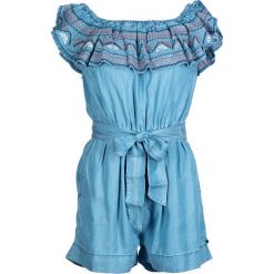Kombinezon "Dimasa" w kolorze błękitnym. Niebieskie kombinezony damskie Pepe Jeans, m, w paski, z tkaniny, bez kołnierzyka, z krótkim rękawem, krótkie. W wyprzedaży za 154,95 zł.