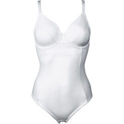 Body wyszczuplające Level 2 bonprix biały. Białe body damskie wyszczuplające bonprix, z haftami. Za 99,99 zł.