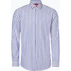 HUGO - Koszula męska łatwa w prasowaniu – Erondo, niebieski. Niebieskie koszule męskie HUGO, m, w paski, eleganckie, bez kołnierzyka, bez rękawów. Za 399,95 zł.