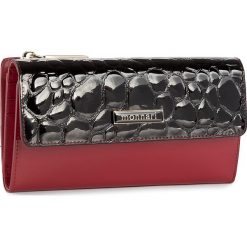Duży Portfel Damski MONNARI - PUR1054-005 Red With Black. Czarne portfele damskie Monnari, z lakierowanej skóry. W wyprzedaży za 129,00 zł.