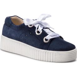 Sneakersy PIAZZA - 950934 Blau 5. Niebieskie półbuty damskie Piazza, ze skóry. W wyprzedaży za 229,00 zł.