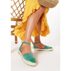 Miętowe Espadryle Arinoe. Zielone espadryle damskie Born2be, bez wzorów, bez obcasa. W wyprzedaży za 69,99 zł.