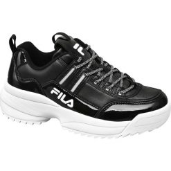Sneakersy damskie Fila czarne. Czarne sneakersy damskie Fila, z gumy. Za 199,90 zł.