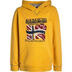 Napapijri BENDER Bluza z kapturem yellow. Żółte bluzy chłopięce marki Napapijri, z bawełny, z kapturem. Za 209,00 zł.