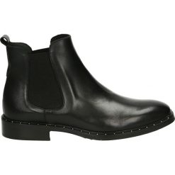 Botki - NELLY-3555 NE. Czarne botki damskie na zamek Venezia, ze skóry. Za 499,00 zł.