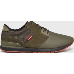 Levi's - Buty NY Runner II. Zielone buty sportowe męskie marki Levi's®, ze skóry, na sznurówki. W wyprzedaży za 229,90 zł.