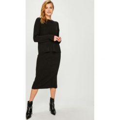 Answear - Sukienka Sweter+spódnica. Czarne sukienki dzianinowe marki ANSWEAR, s, casualowe, z okrągłym kołnierzem. W wyprzedaży za 119,90 zł.