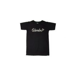 T-shirt Wannabe. Czarne t-shirty damskie Harp Team, s, z nadrukiem, z materiału, bez kołnierzyka. Za 129,00 zł.