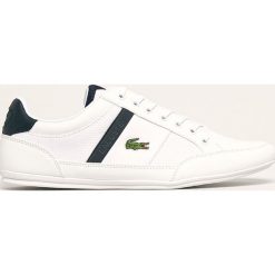 Lacoste - Buty. Białe buty sportowe męskie Lacoste, ze skóry, na sznurówki. W wyprzedaży za 399,90 zł.