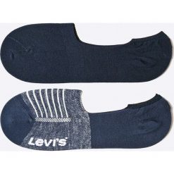 Levi's - Stopki (2-pack). Niebieskie skarpetki męskie Levi's®, bez wzorów, z elastanu. W wyprzedaży za 34,90 zł.