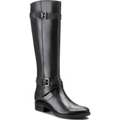 Oficerki GEOX - D Mendi St D D6490D 00043 C9999 Black. Czarne kozaki damskie Geox, ze skóry, bez obcasa, na obcasie, bez zapięcia. W wyprzedaży za 459,00 zł.